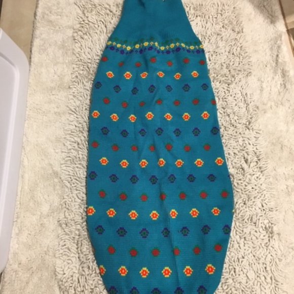 Doggiduds Blue Knit Lg Dog Sweater Washable Size:30/34" Length - Picture 7 of 10